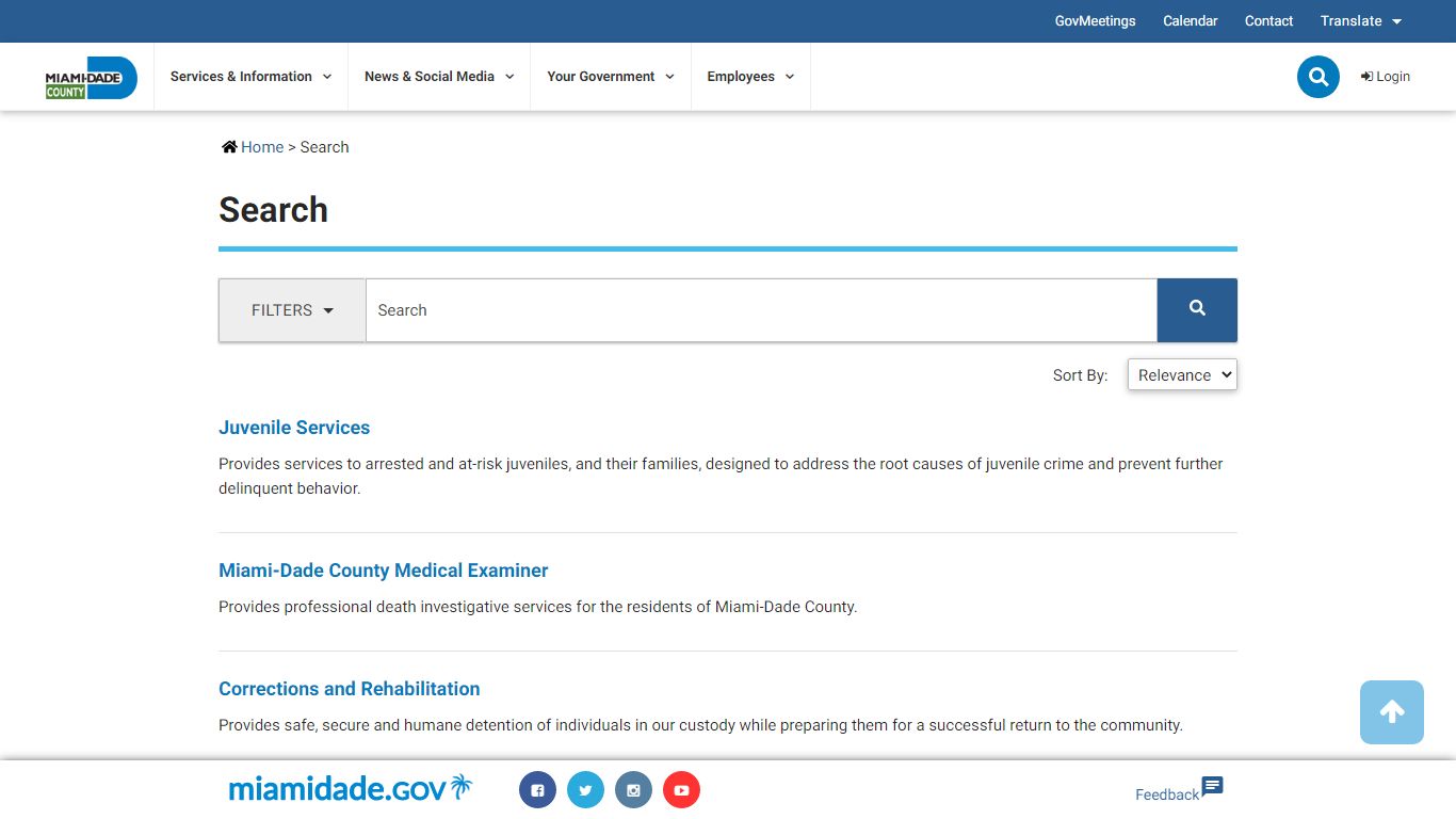 Search - Miami-Dade County